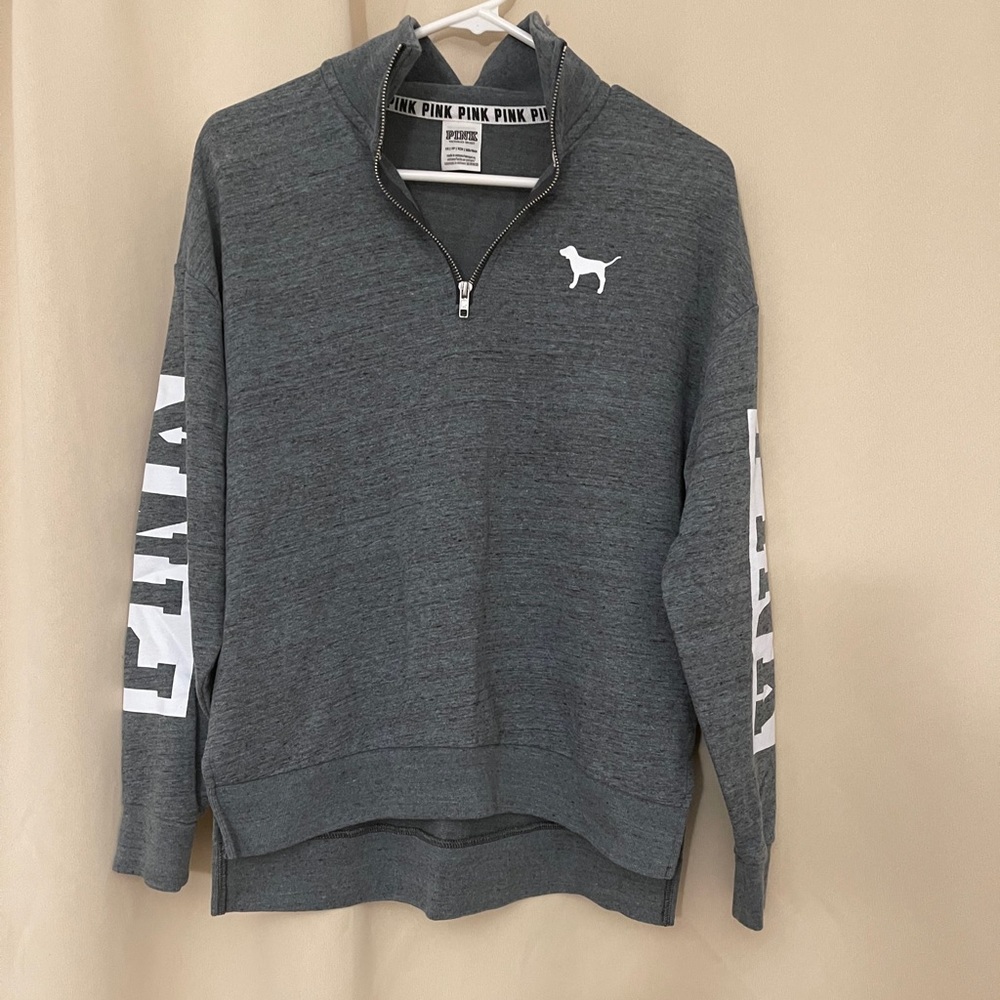 Victoria Secret Pink Green Quarter Zip